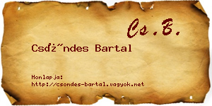 Csöndes Bartal névjegykártya